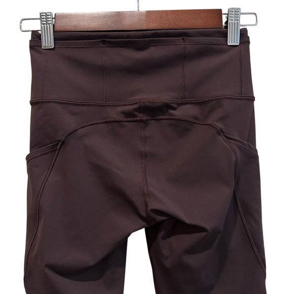 Lululemon ‘Fast Free’ Crop II *Nulux 19" Pelt Women’s Size 4 Pockets Gym - Picture 8 of 13